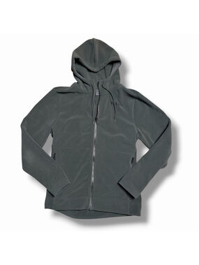 NOBULL Micro Fleece Full Zip Gray Hooded Jacket Unisex Pockets Medium Gym Train
